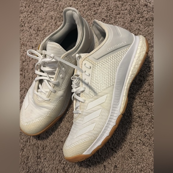 adidas Shoes - ADIDAS Crazy Flight X White Volleyball Shoes Sports Non Marking Size 10 Womens